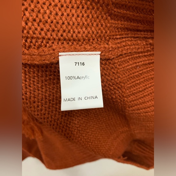 NWT Chunky Knit Turtle Neck fringe Sweater Dress - Picture 8 of 8